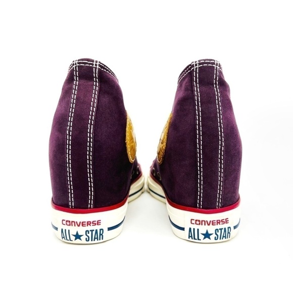 Converse Sneaker Lux Mid Hidden Wedge Heel Purple Women’s CTAS  Size 7 Like New - Picture 5 of 11